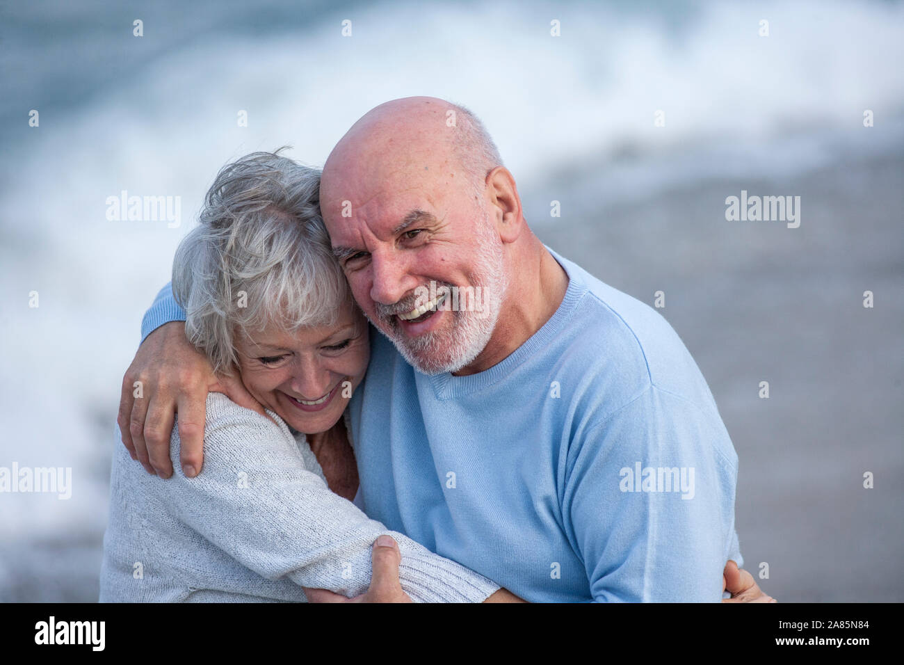 Senior man walking along winter hi-res stock photography and images - Alamy