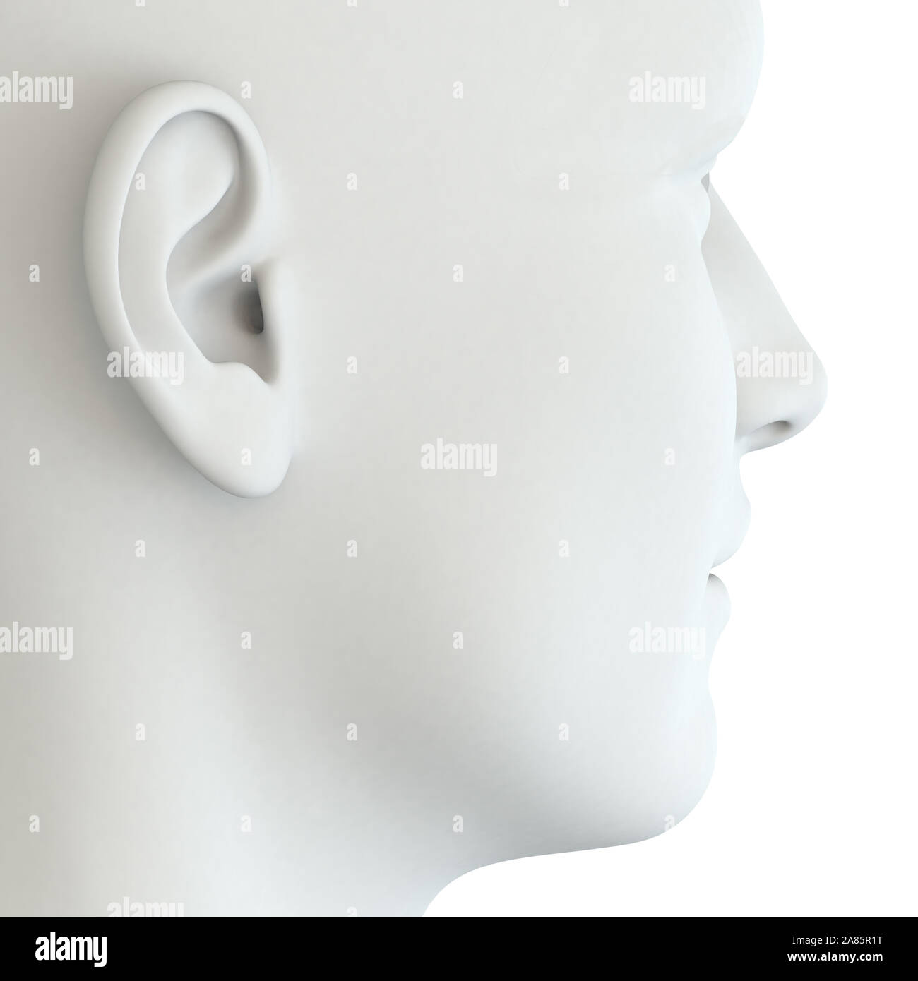 3D illustration showing human ear of a man Stock Photo