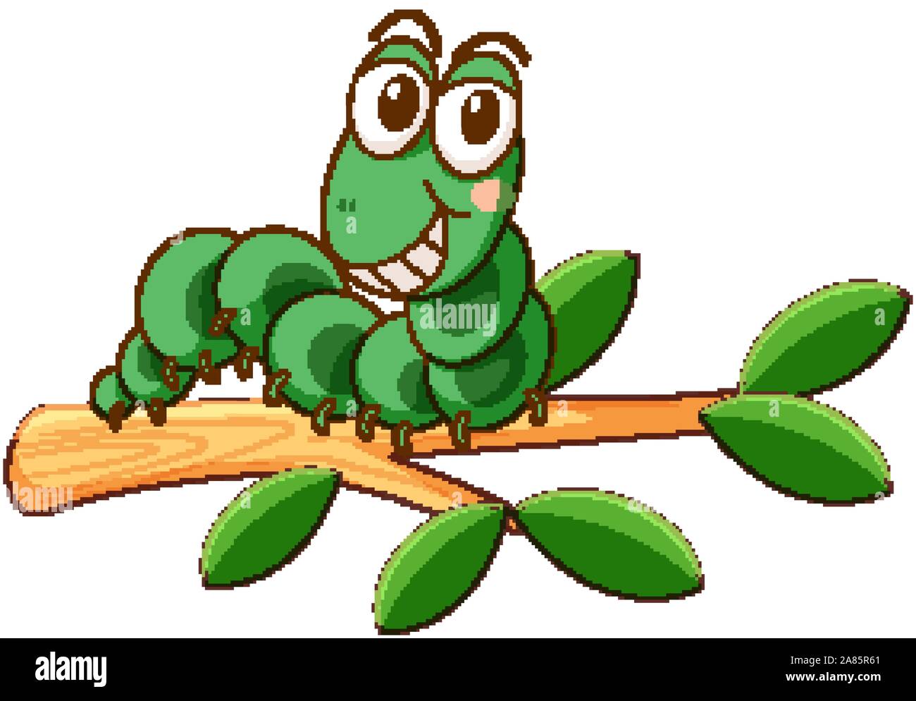 Caterpillar on white background illustration Stock Vector Image & Art ...