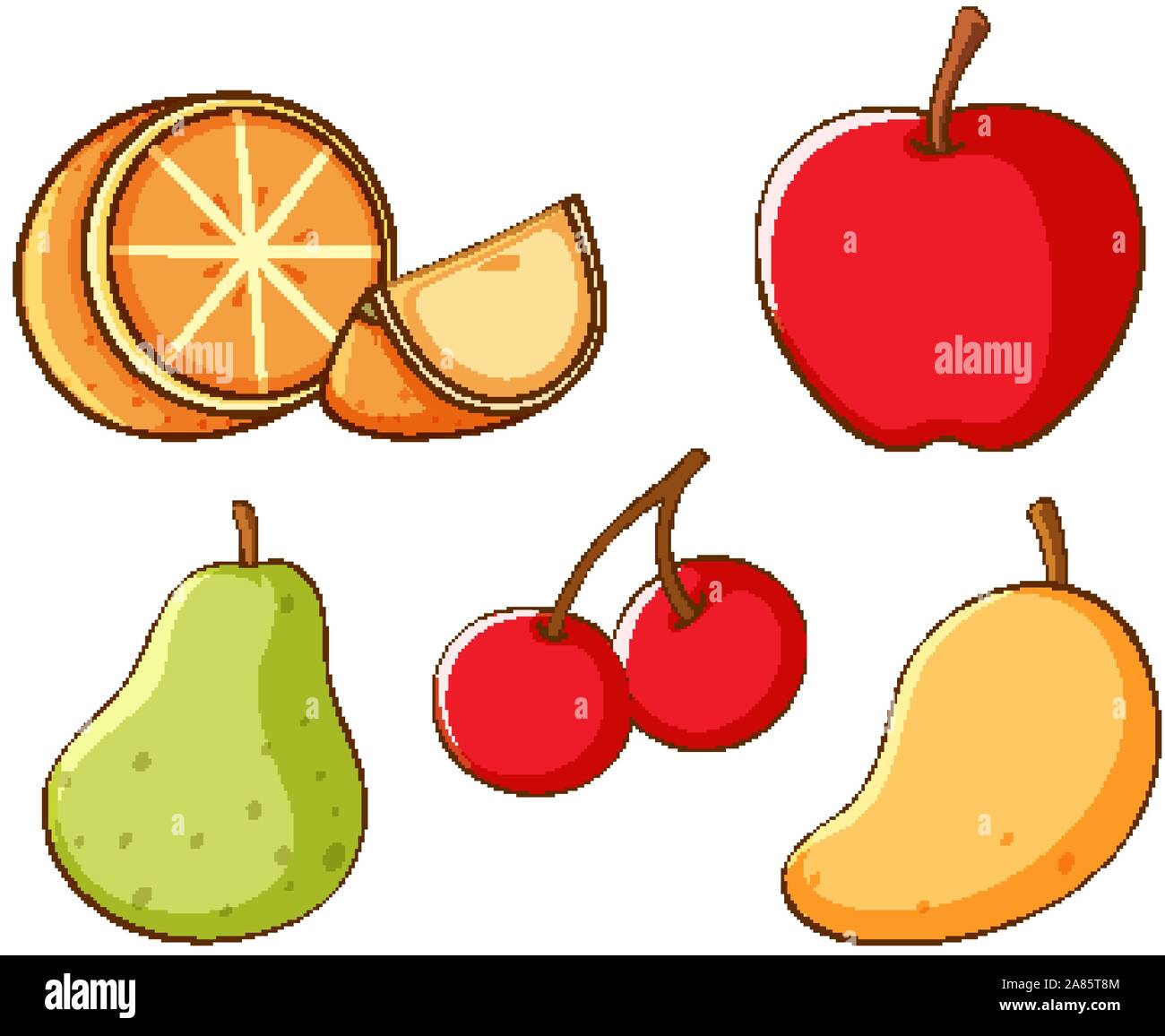 Set of isolated fruits illustration Stock Vector Image & Art - Alamy