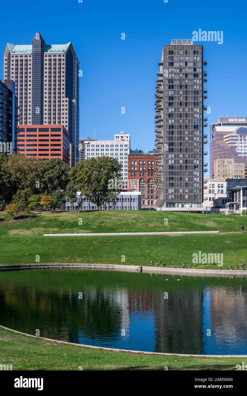 Grounds around the Gateway Arch Stock Photo