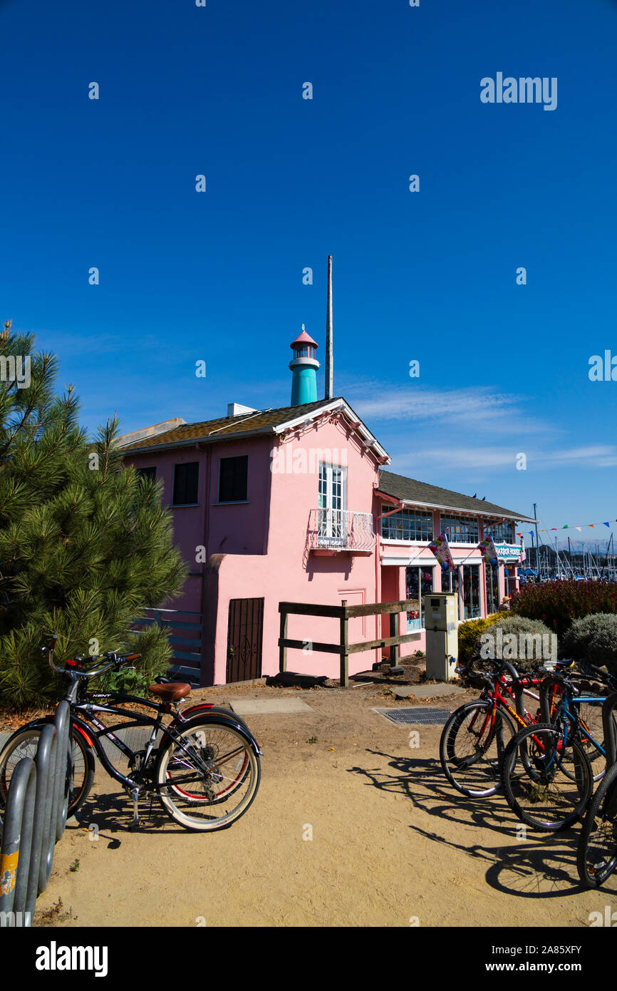 Pink Harbor House gift shop, Monterey wharf, Monterey, California, United States of America. Stock Photo