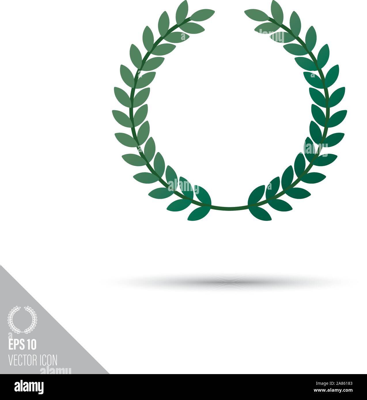 Smooth style laurel wreath icon. Sports award vector illustration Stock ...