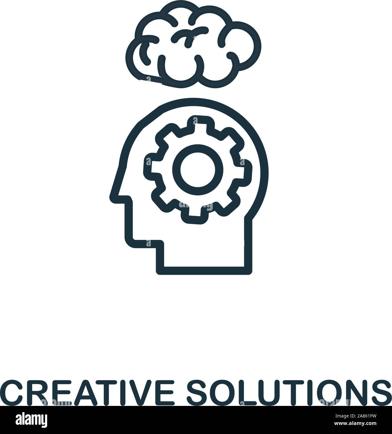 Creative Solutions icon outline style. Thin line creative Creative ...