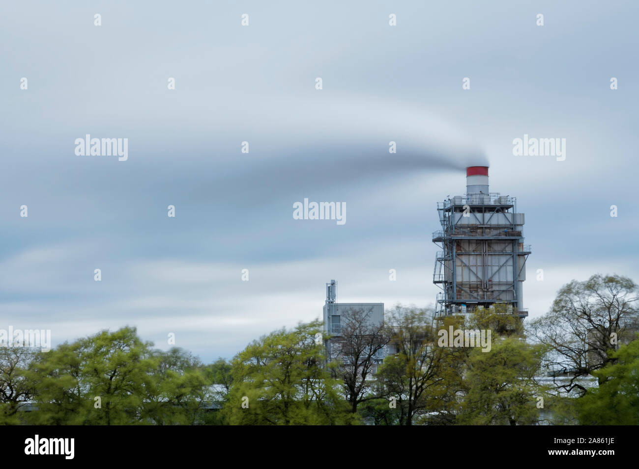 pollution from ayrshire factory Stock Photo