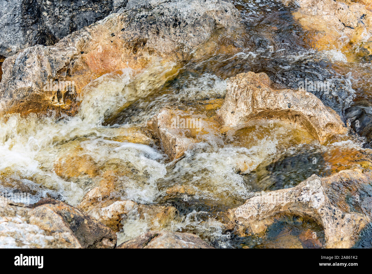 Rocks in Highland stream, Isle of Skye Stock Photo