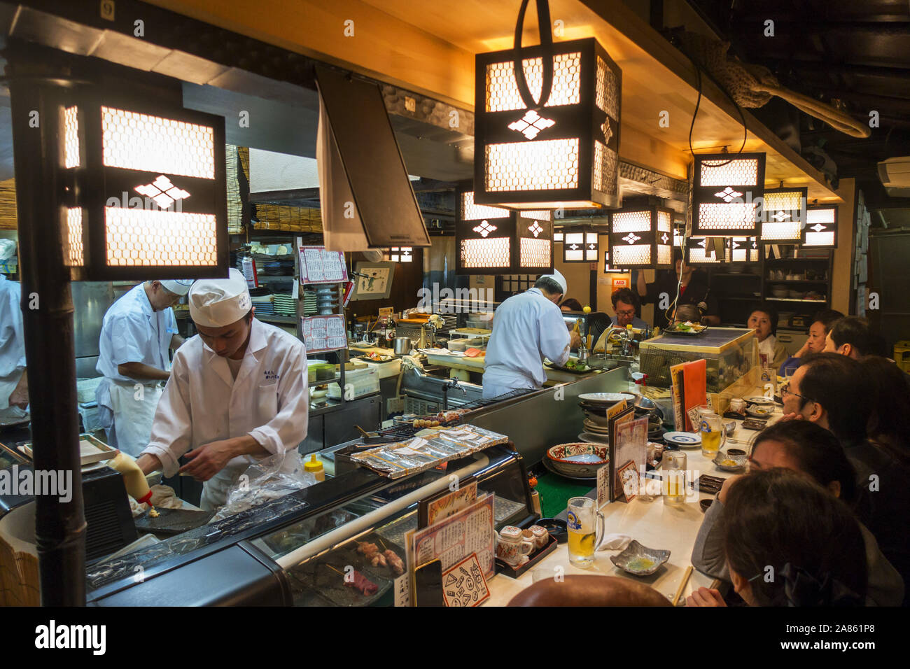 osaka inside izakaya Japan Stock Photo