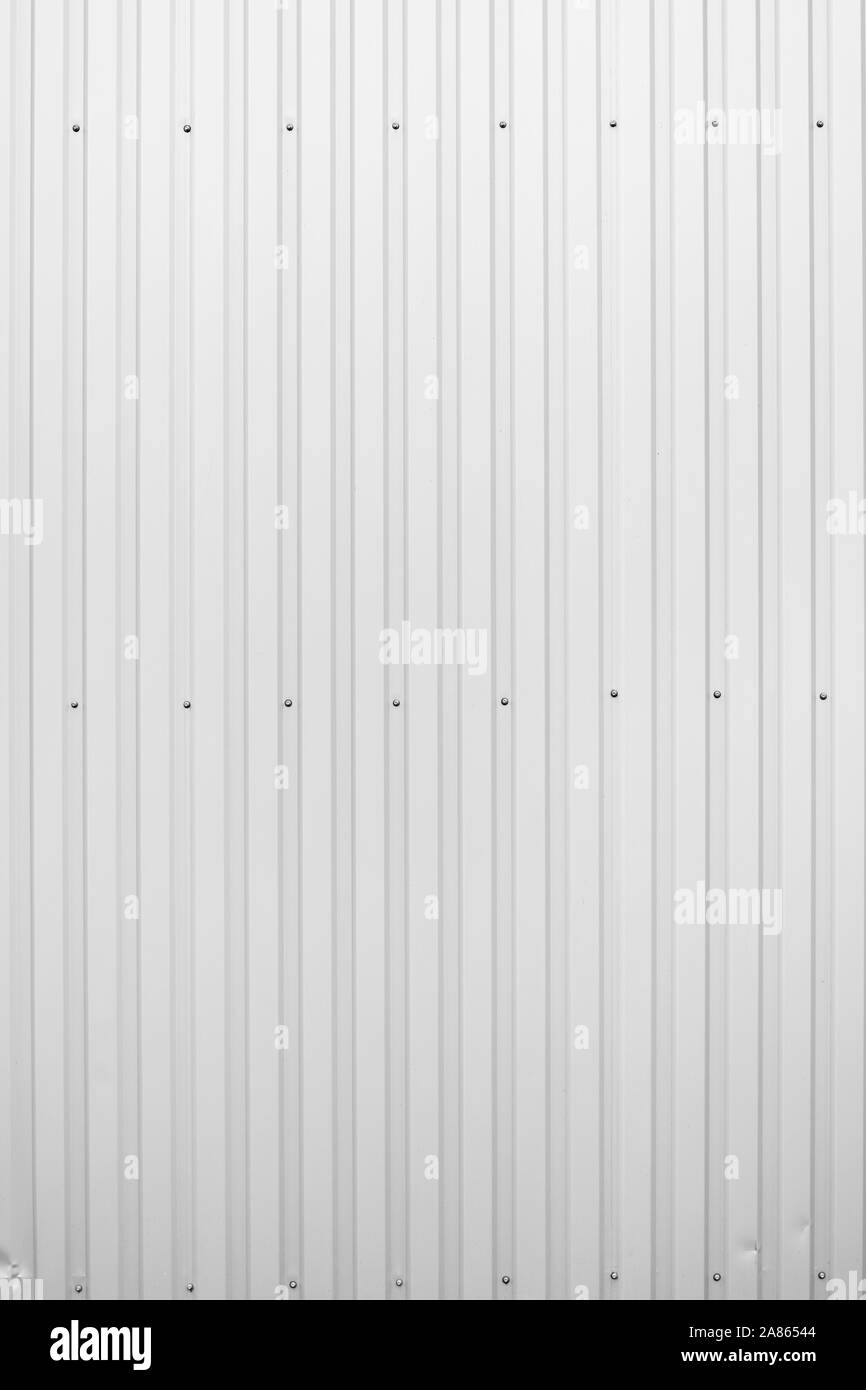 White Corrugated metal sheet texture surface of the wall. Galvanize