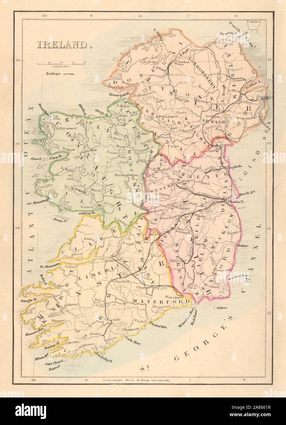 antique-map-of-ireland-with-railways-counties-provinces-by-alfred