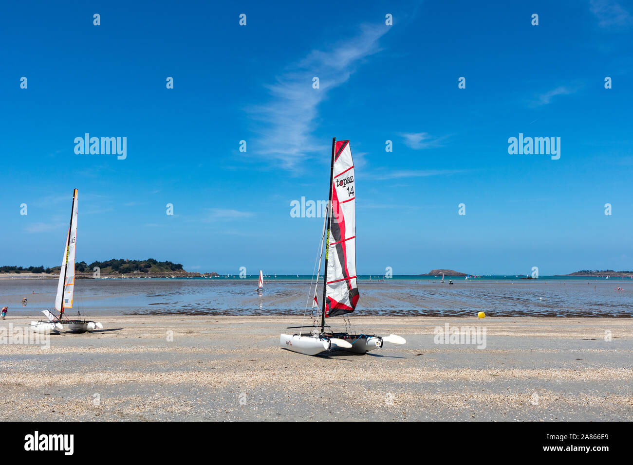 Beachclub in Brittany Stock Photo