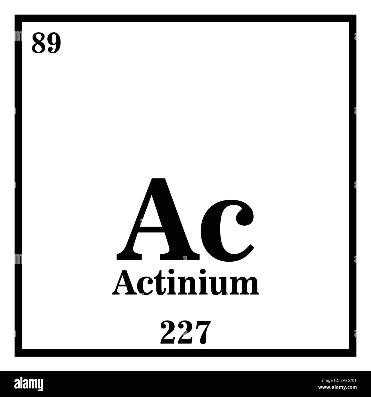 Actinium Periodic Table of the Elements Vector illustration eps 10 Stock  Vector Image & Art - Alamy
