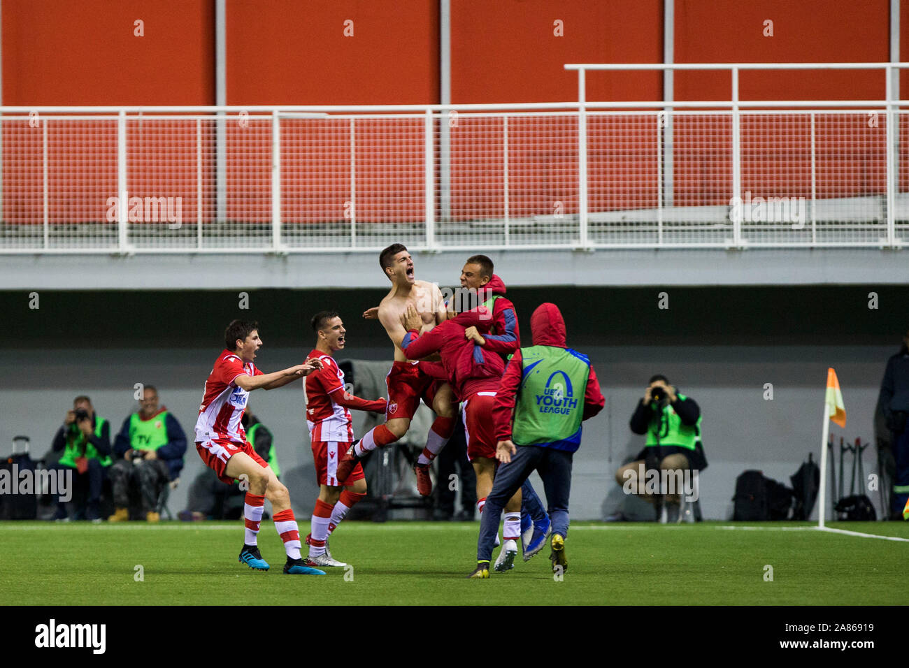 6th November 2019; Vozdovac Stadium, Belgrade, Serbia; UEFA Under 19 UEFA  Youth league football, FK Crvena Zvezda under 19s versus Tottenham Hotspur  under 19s; Dennis Cirken of Tottenham Hotspurs FC Stock Photo - Alamy