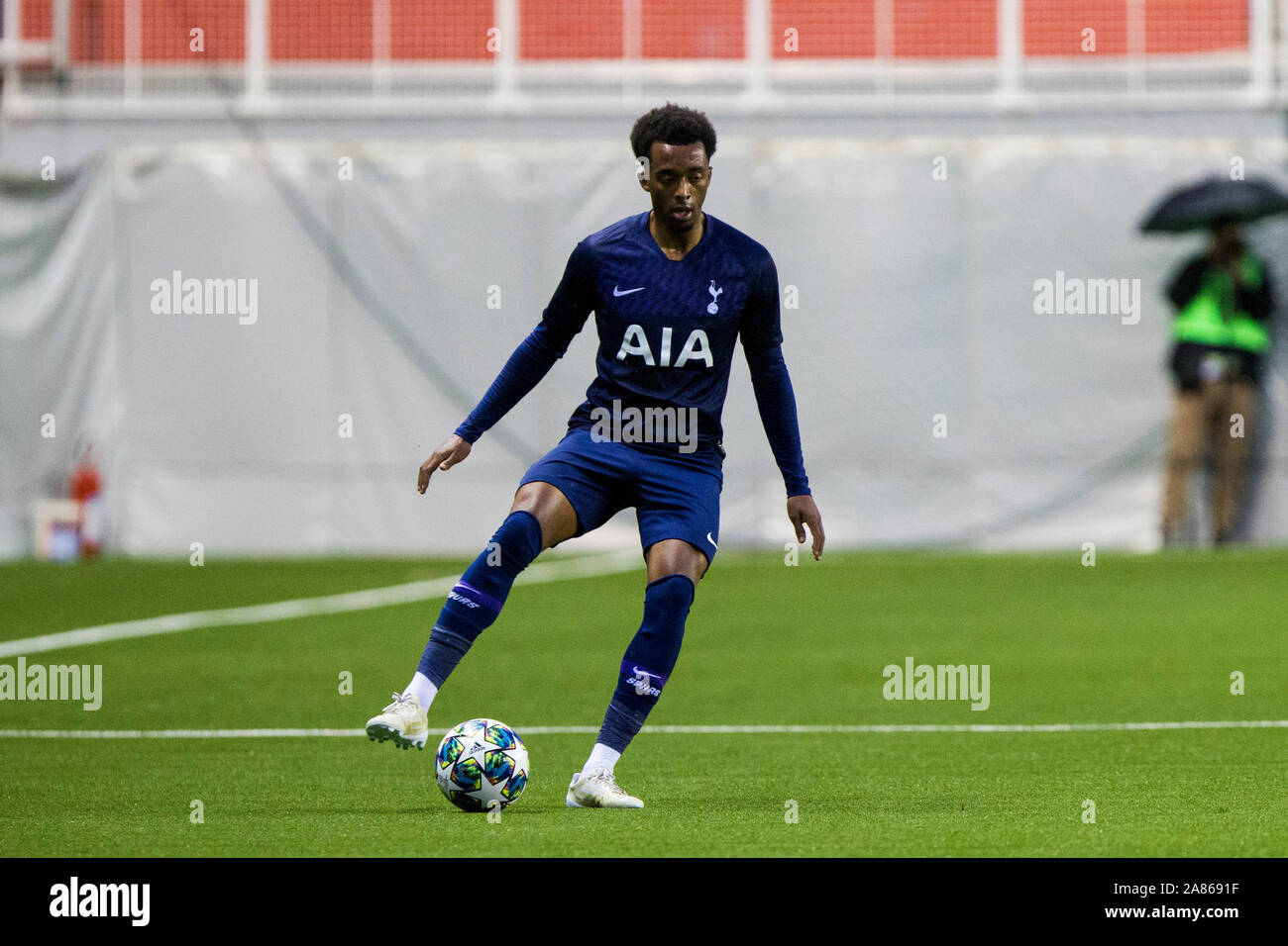 6th November 2019; Vozdovac Stadium, Belgrade, Serbia; UEFA Under 19 UEFA  Youth league football, FK Crvena Zvezda under 19s versus Tottenham Hotspur  under 19s; Dennis Cirken of Tottenham Hotspurs FC Stock Photo - Alamy