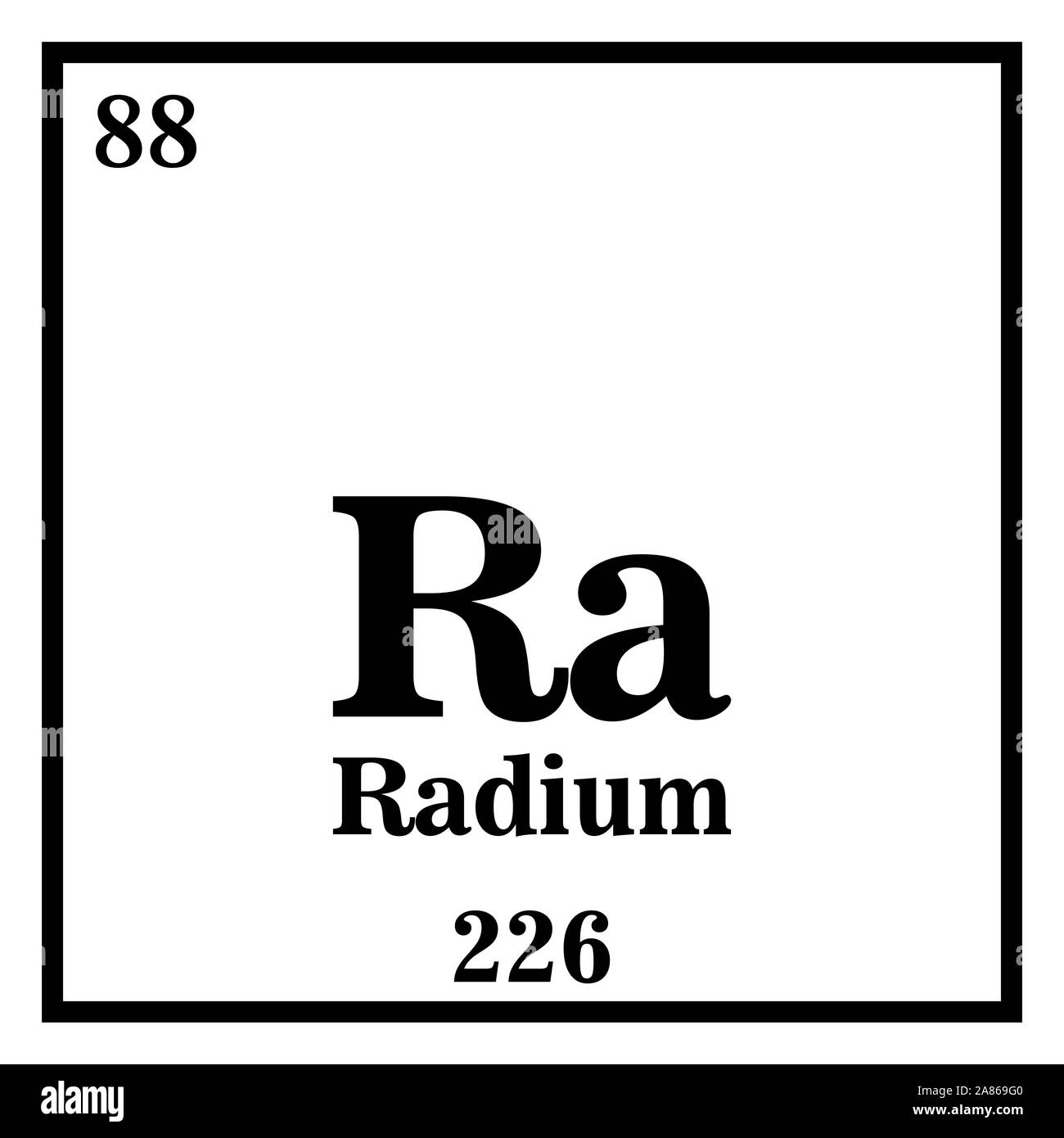 Radium Periodic Table of the Elements Vector illustration eps 10 Stock  Vector Image & Art - Alamy