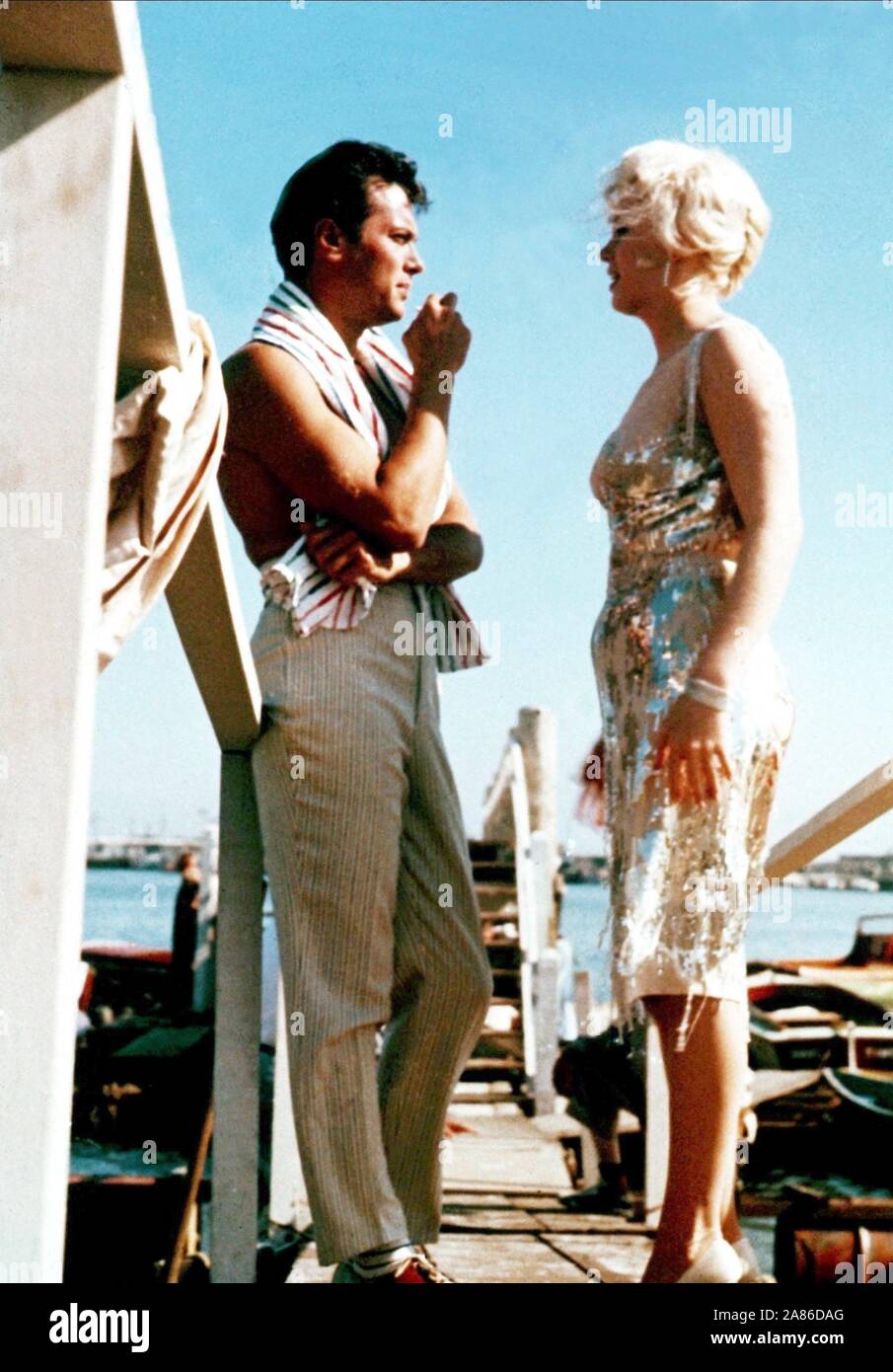 CURTIS,MONROE, SOME LIKE IT HOT, 1959 Stock Photo