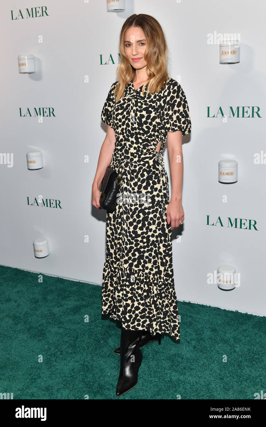 Dianna Agron. La Mer by Sorrenti Campaign Launch, Arrivals, New York, USA - 03 Oct 2019 Stock Photo