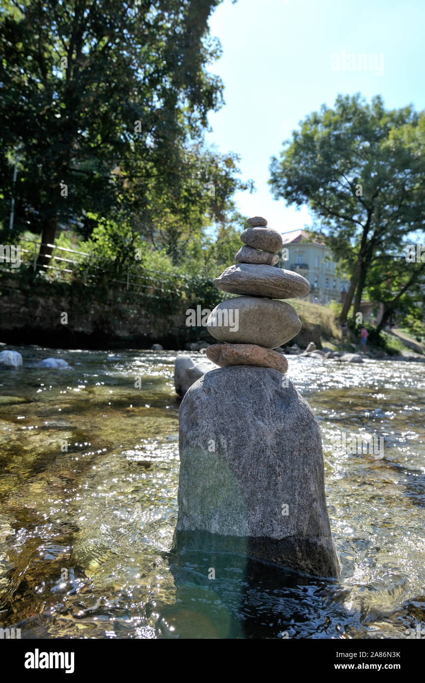 Balanced stones (Germany). Steine im Gleichgewicht (Deutschland) Stock Photo