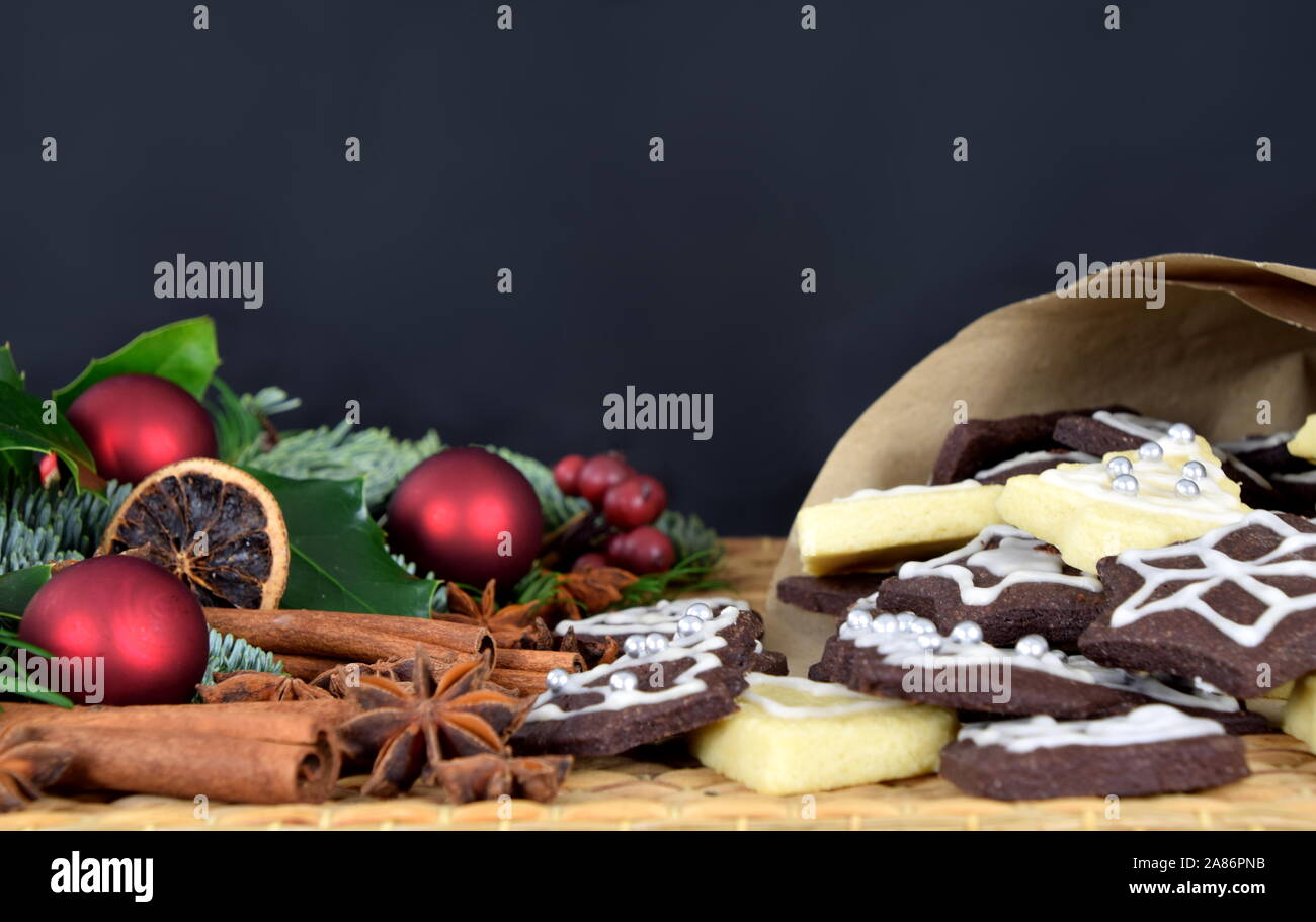 tasty cookies for advent and christmas Stock Photo