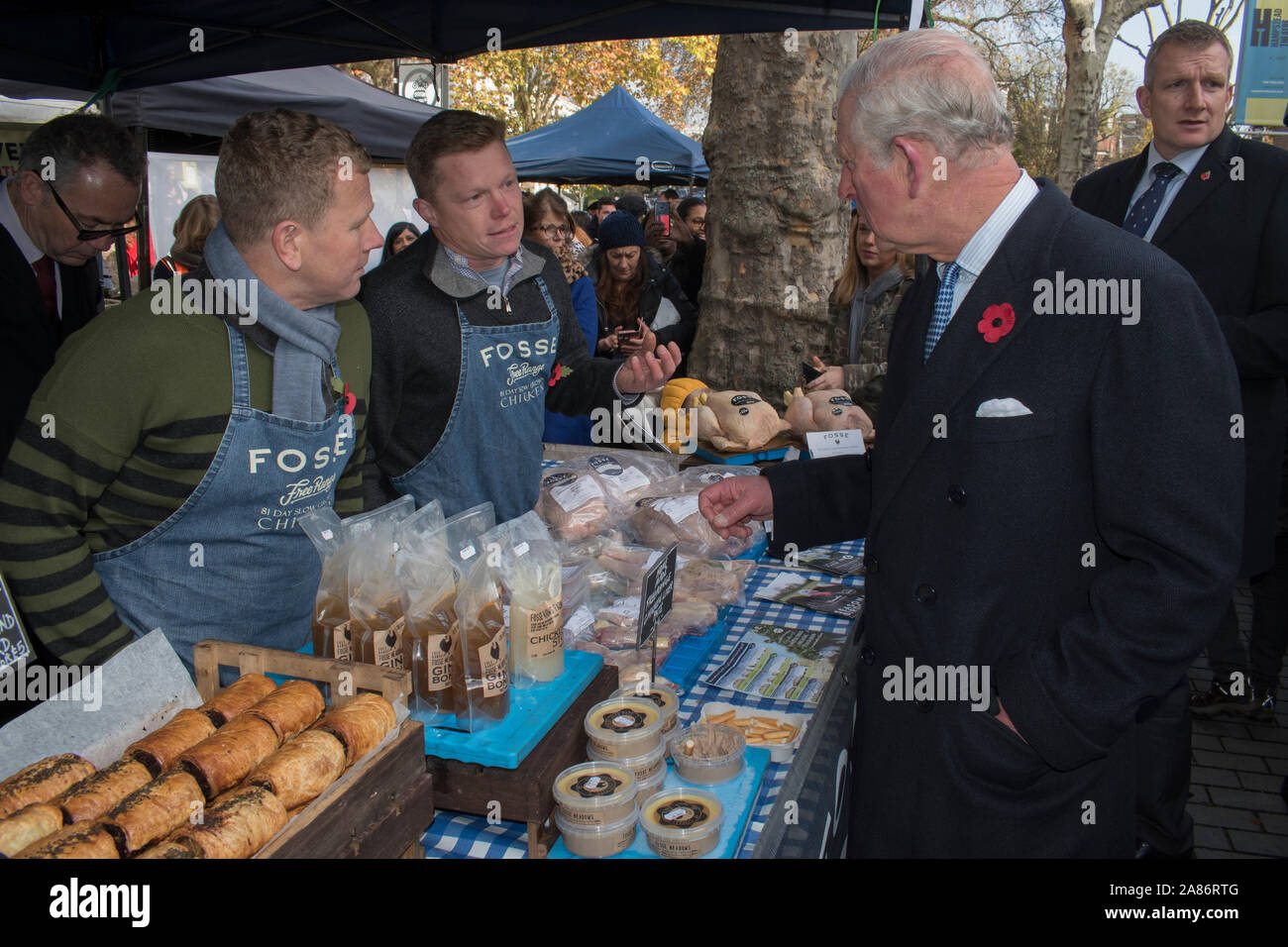 Swiss Cottage Farmers Market London Stock Photos Swiss Cottage