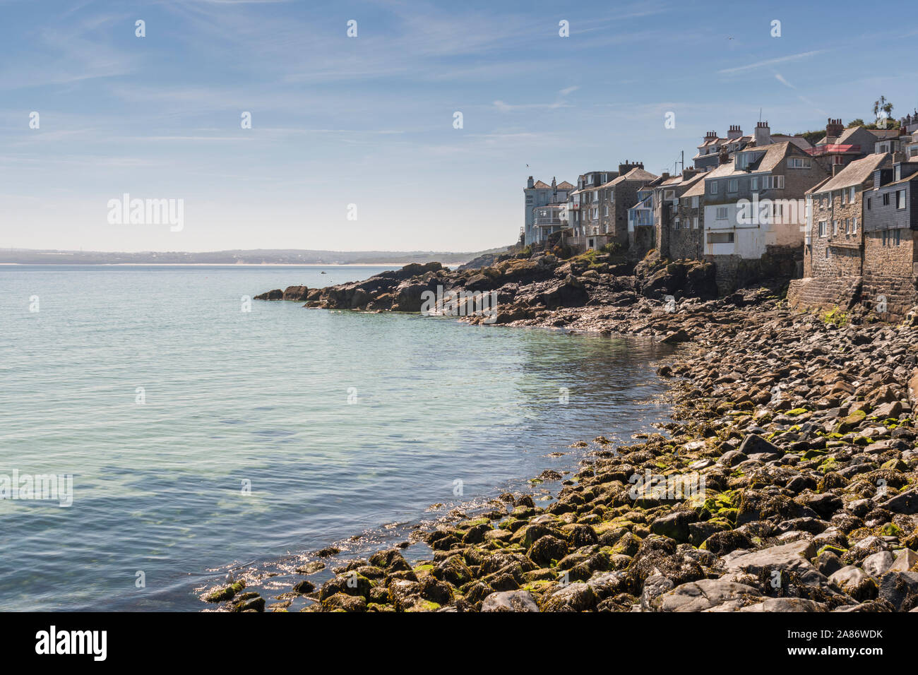 Summer in the popular seaside resort of St Ives, Cornwall. Stock Photo