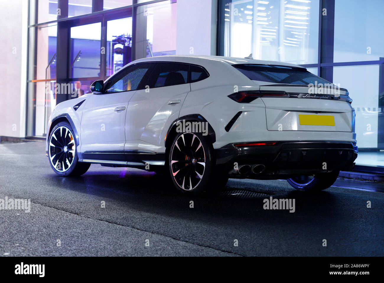 A Urus SUV at the opening of the new dealership
