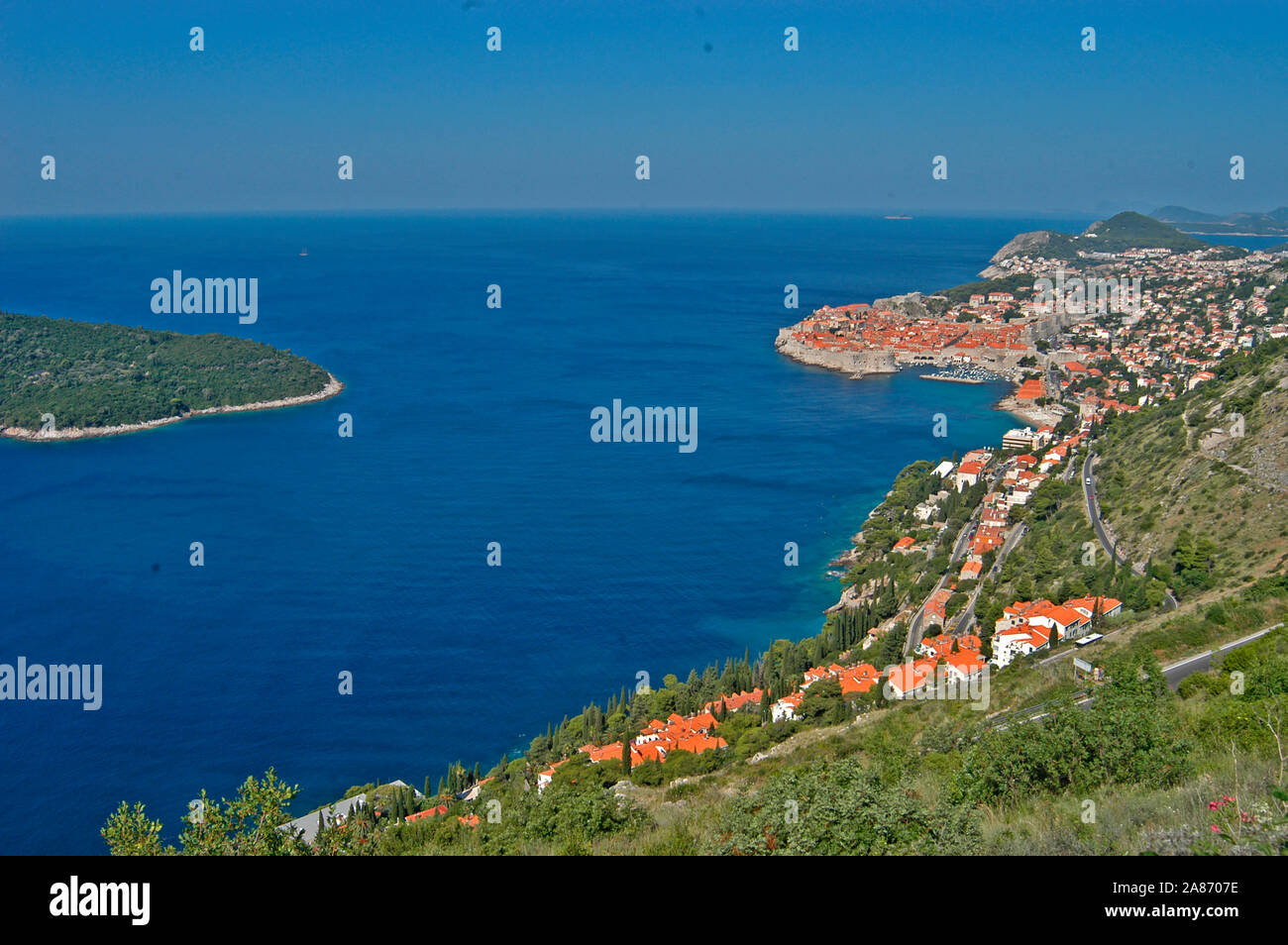 aerial view on Dubrovnik city, Croatia Stock Photo - Alamy