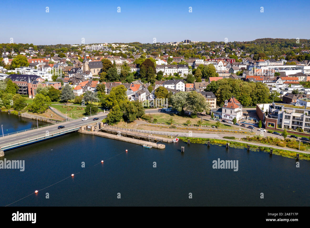 Essen, district Kettwig, in the south of the city, at the Ruhr, Ruhr ...