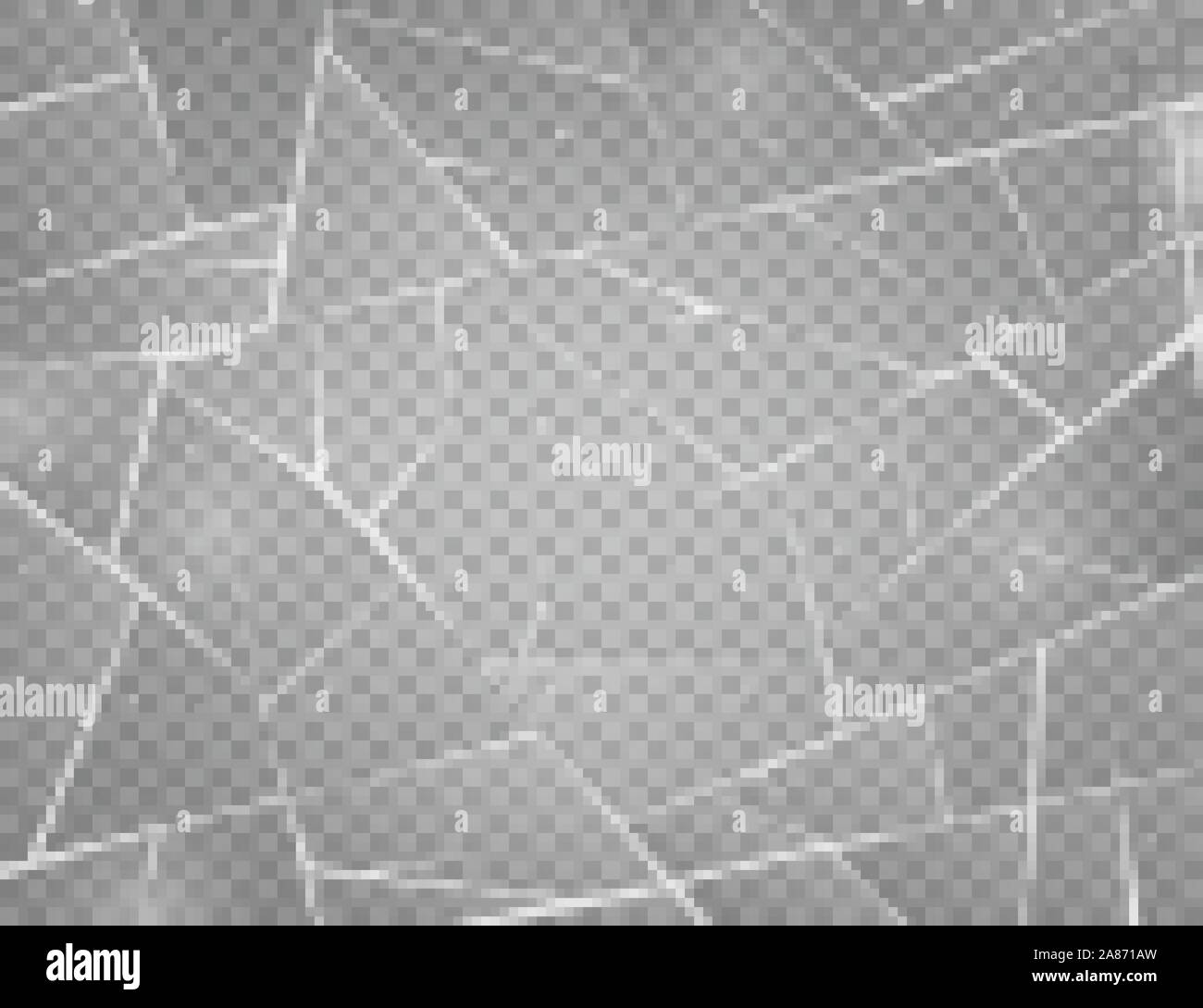 Realistic cracked ice surface. Frozen glass with cracks and scratches