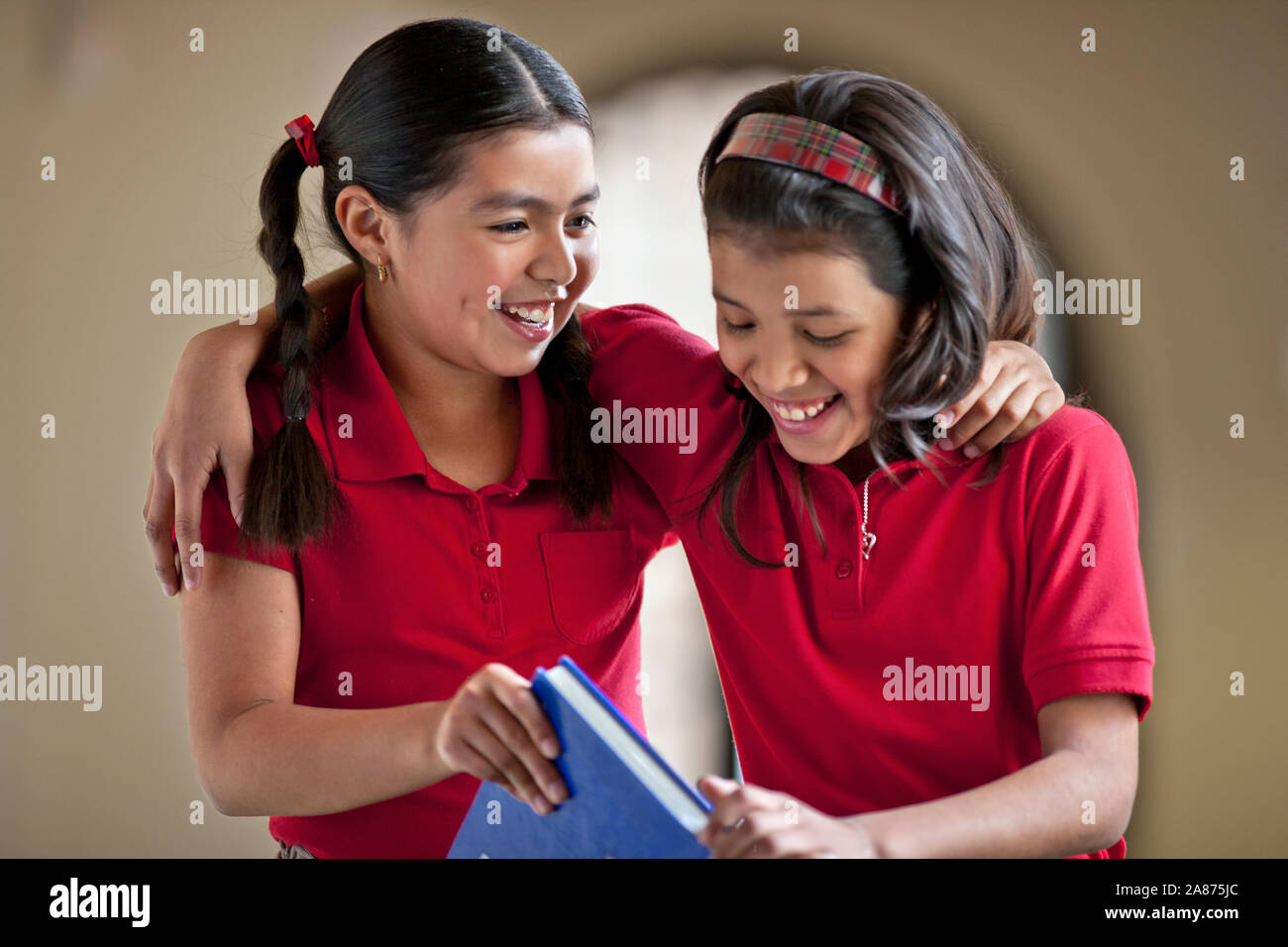 Schoolgirls joyful hi-res stock photography and images - Alamy