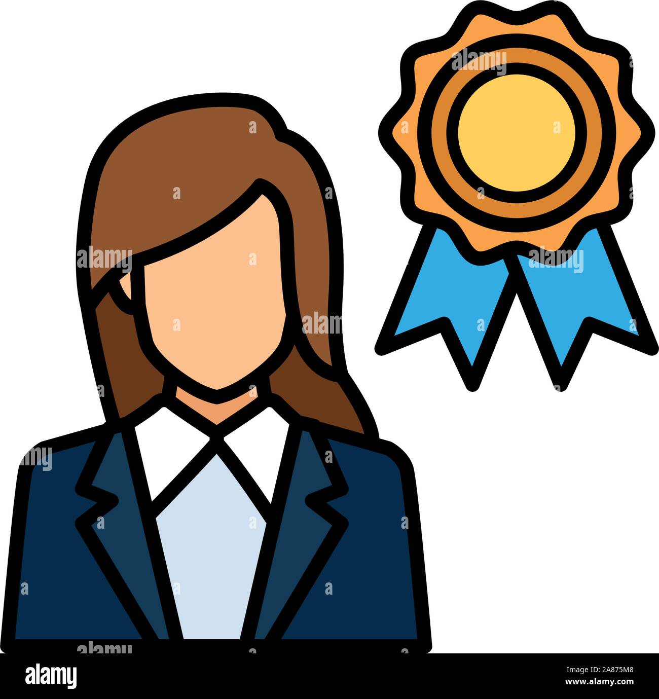 Businesswoman design, Woman business management corporate job occupation and worker theme Vector illustration Stock Vector