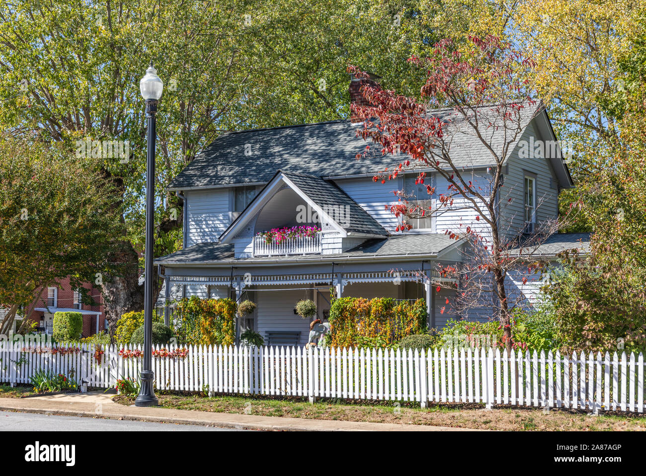 ERWIN, TN, USA-28 OCT 2019: Historic turn-of-the-century (20th) home built by a cabinet maker and inventor, A. R. Brown. Stock Photo
