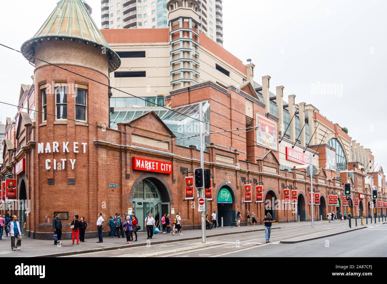 Sydney, Australia - March 15th 2013: Market City shopping complex in Chinatown. The centre is located in Haymarket. Stock Photo