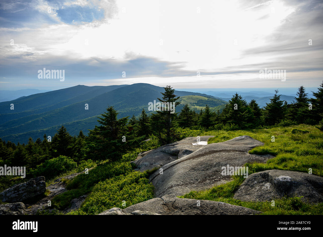 Large Sitting Rocks Overlook Jane Bald Stock Photo Alamy