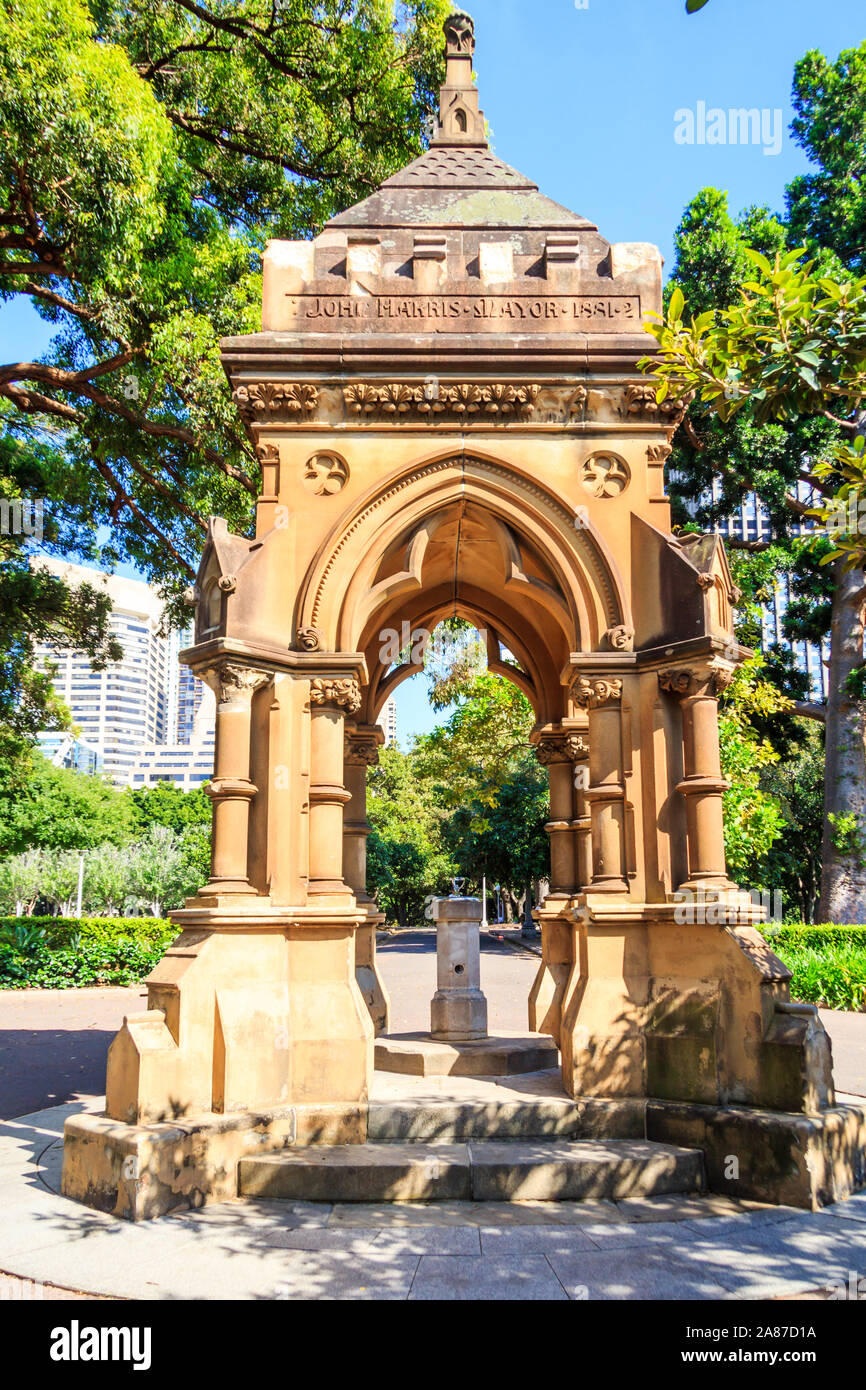 The Frazer fountain in Hyde Park, Sydney, New South Wales, Australia Stock Photo