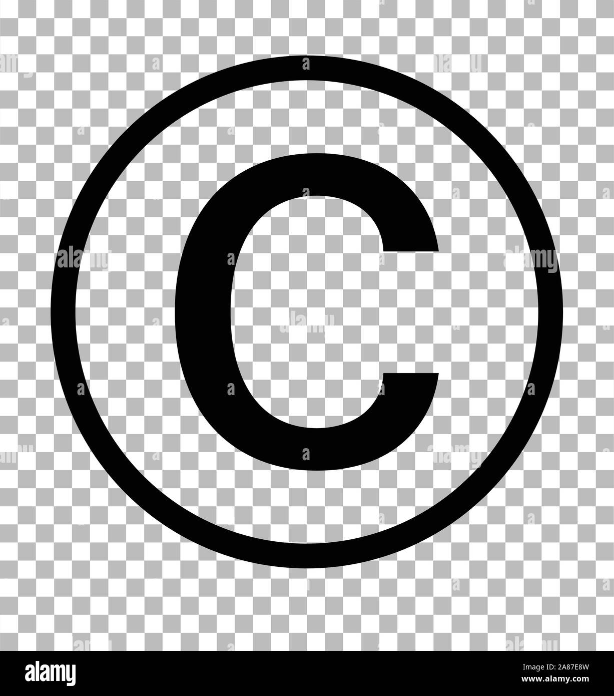 copyright symbol on transparent background. copyright sign. copyright icon Stock Vector