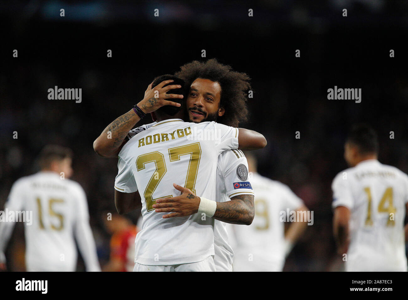 Marcelo Real Madrid Celebrate High Resolution Stock Photography
