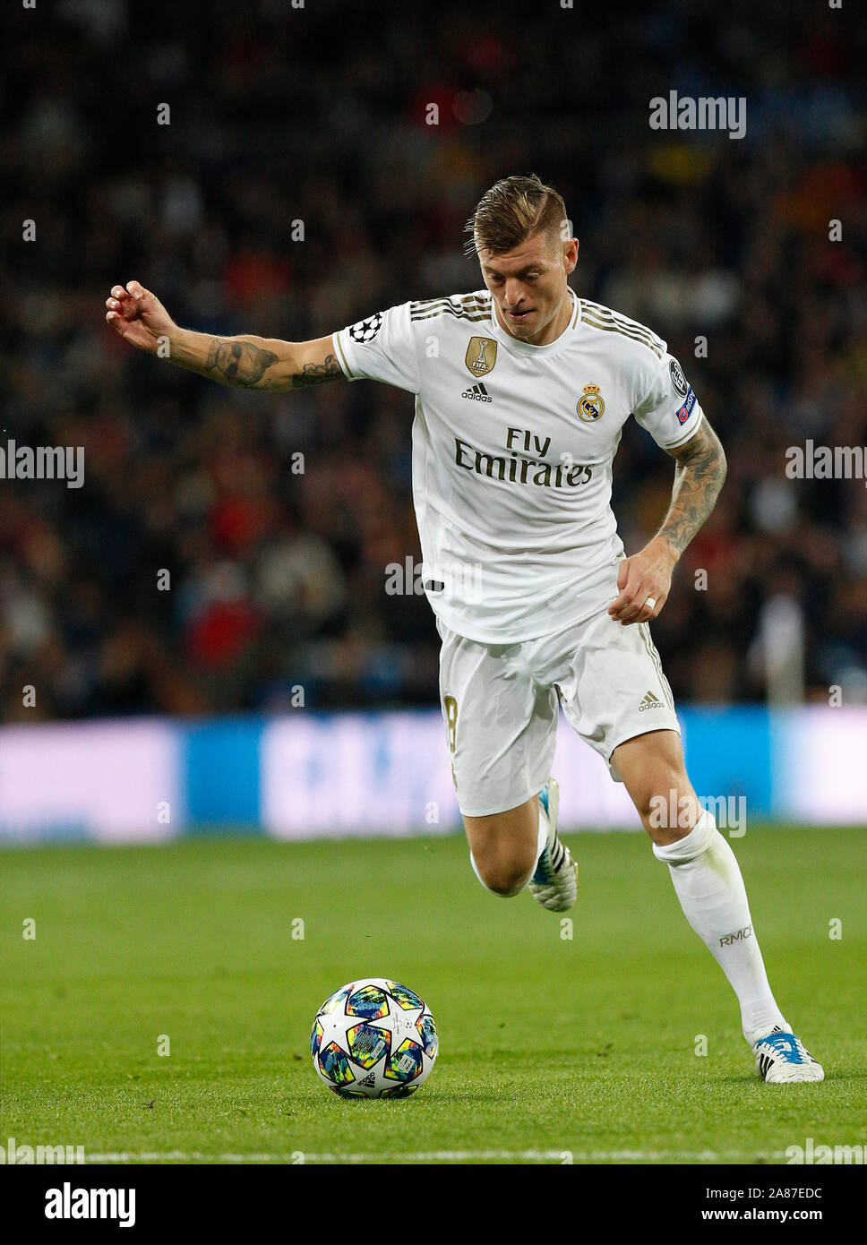 Madrid, Spain. 06th Nov, 2019. Real Madrid CF's Toni Kroos during the UEFA Champions  League match between Real Madrid and Galatasaray SK at the Santiago  Bernabeu in Madrid.(Final Score: Real Madrid 6 -