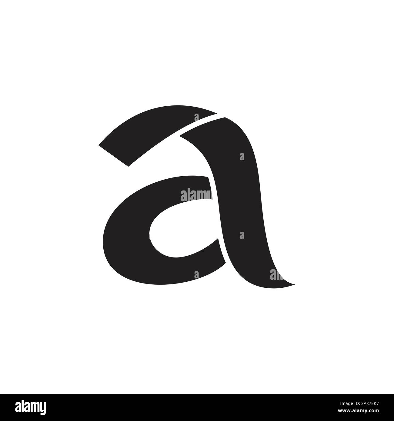 letter ad simple curves logo vector Stock Vector Image & Art - Alamy