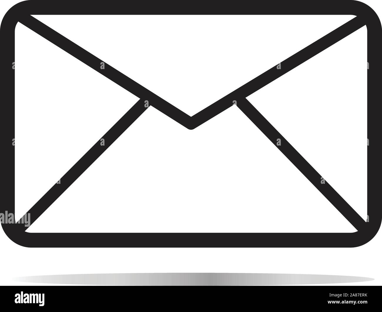 email icon on white background. email sign. flat style. electronic mail ...