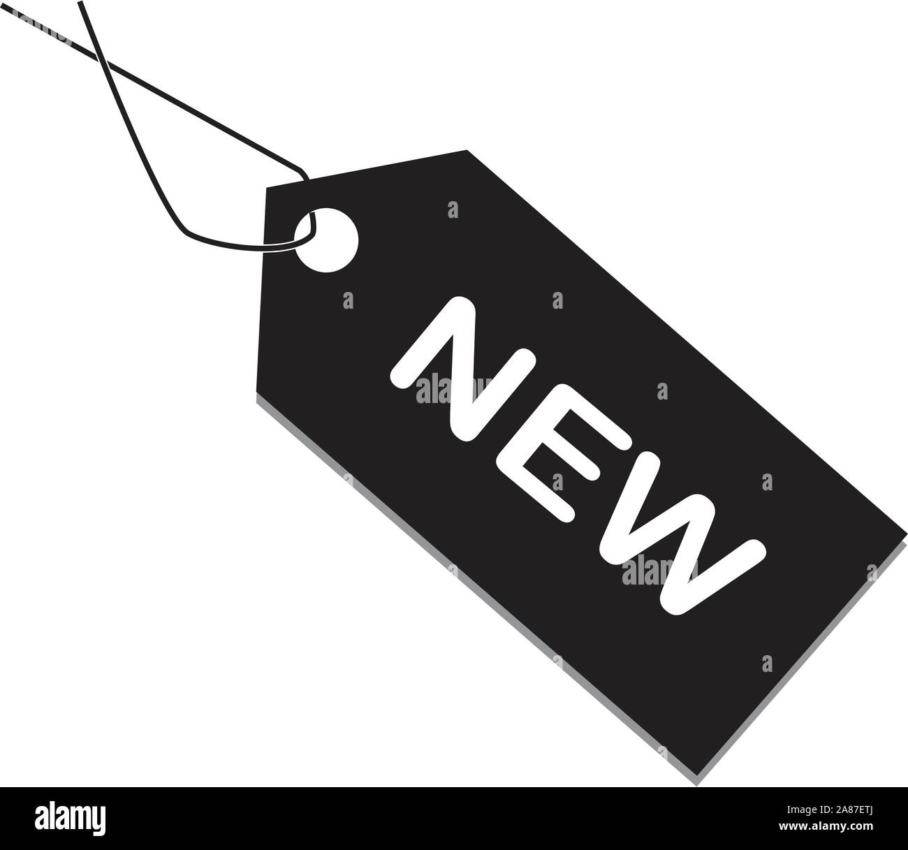 new tag on white background. new item sign. flat style. new symbol