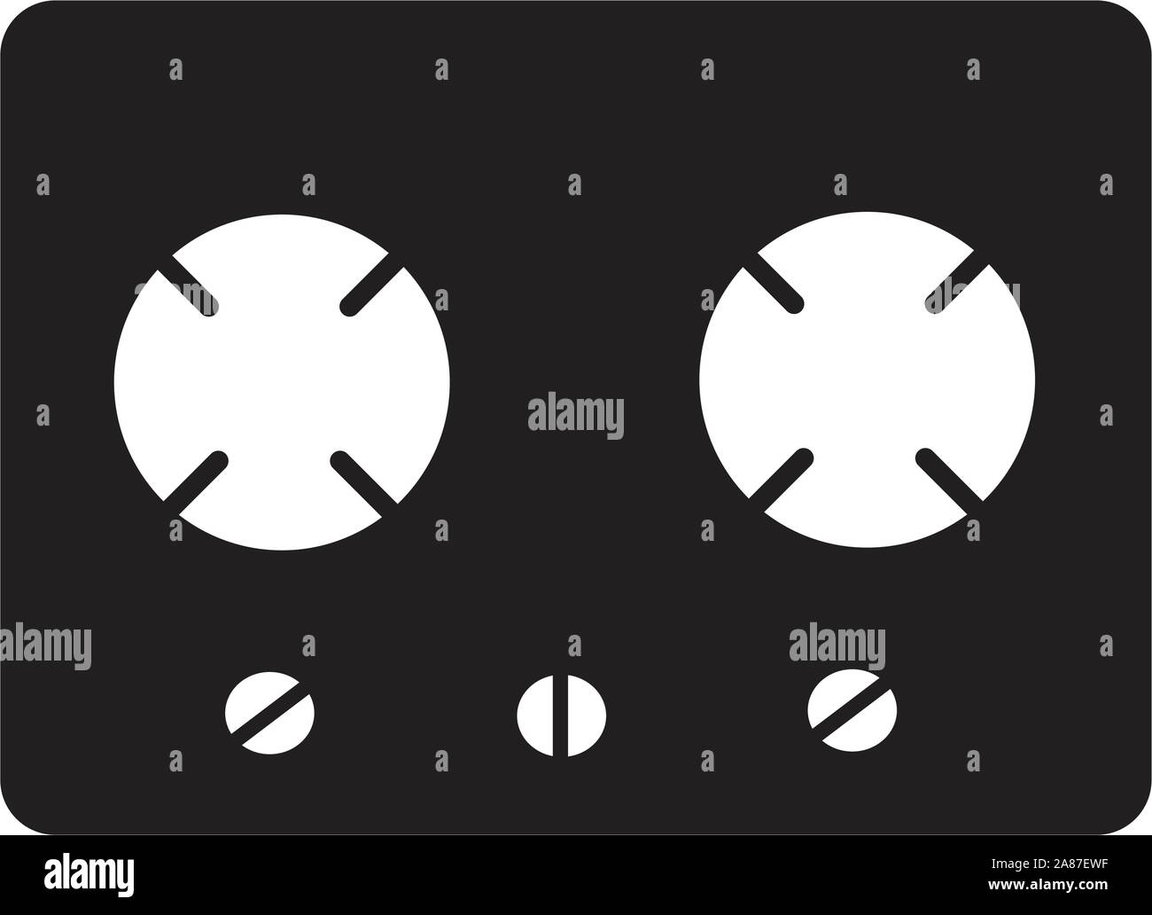 gas stove icon on white background. flat style design. gas stove sign