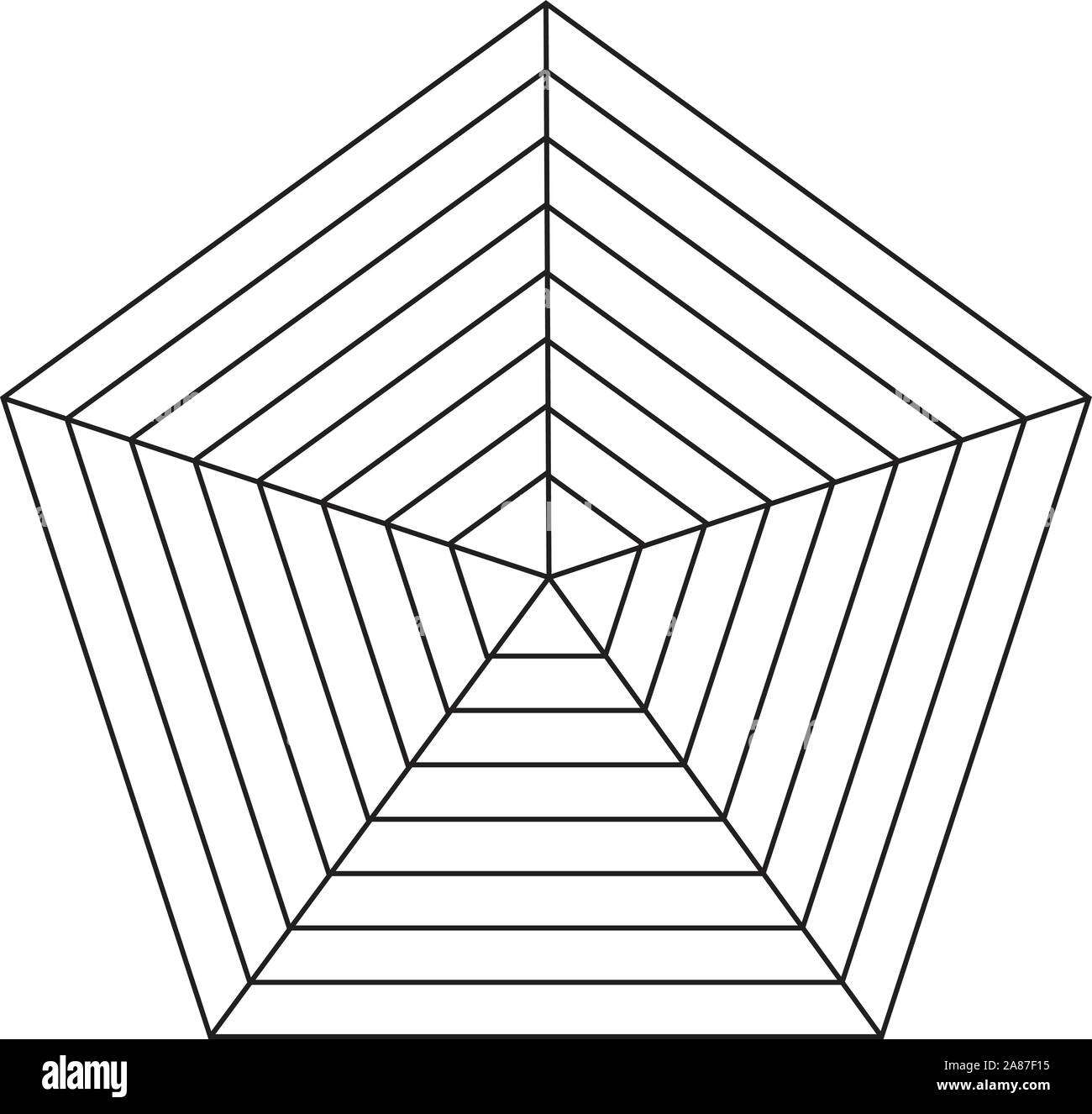 radar chart icon on white background. symbol. radar sign. flat style Stock Vector