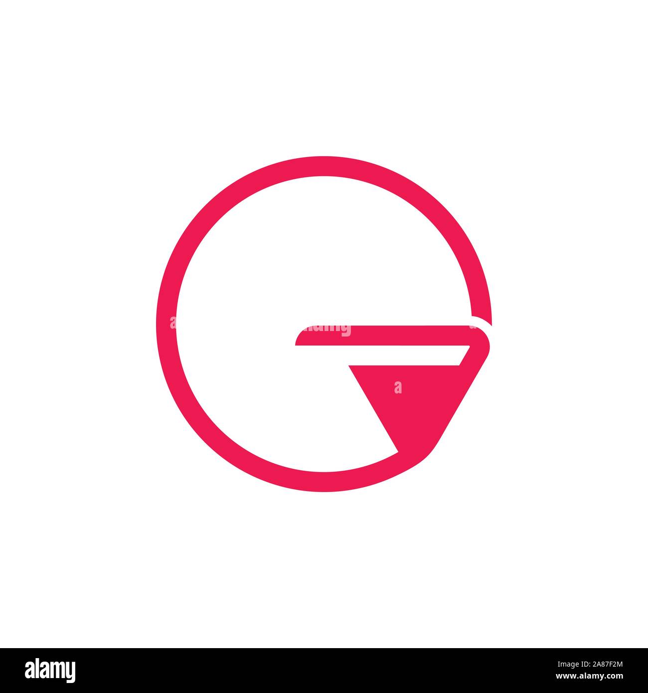 abstract letter g triangle arrow up logo vector Stock Vector