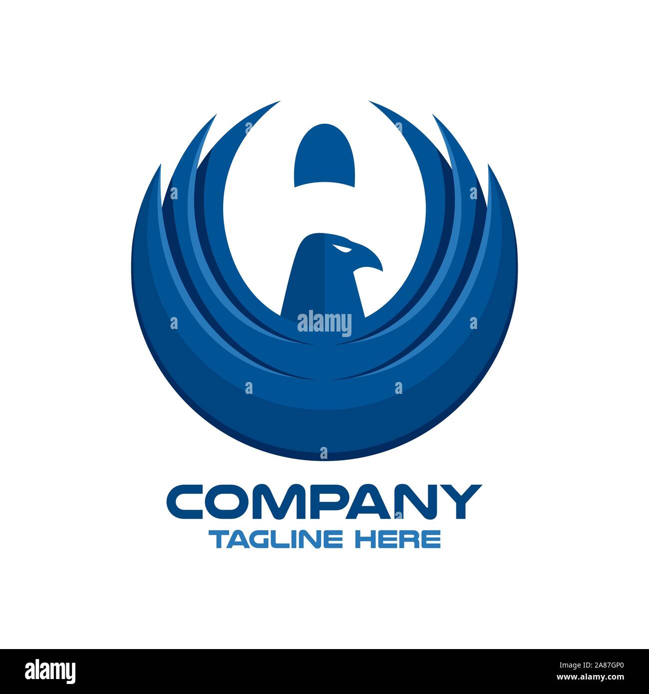 Modern letter A and eagle logo. Vector illustration. Stock Vector