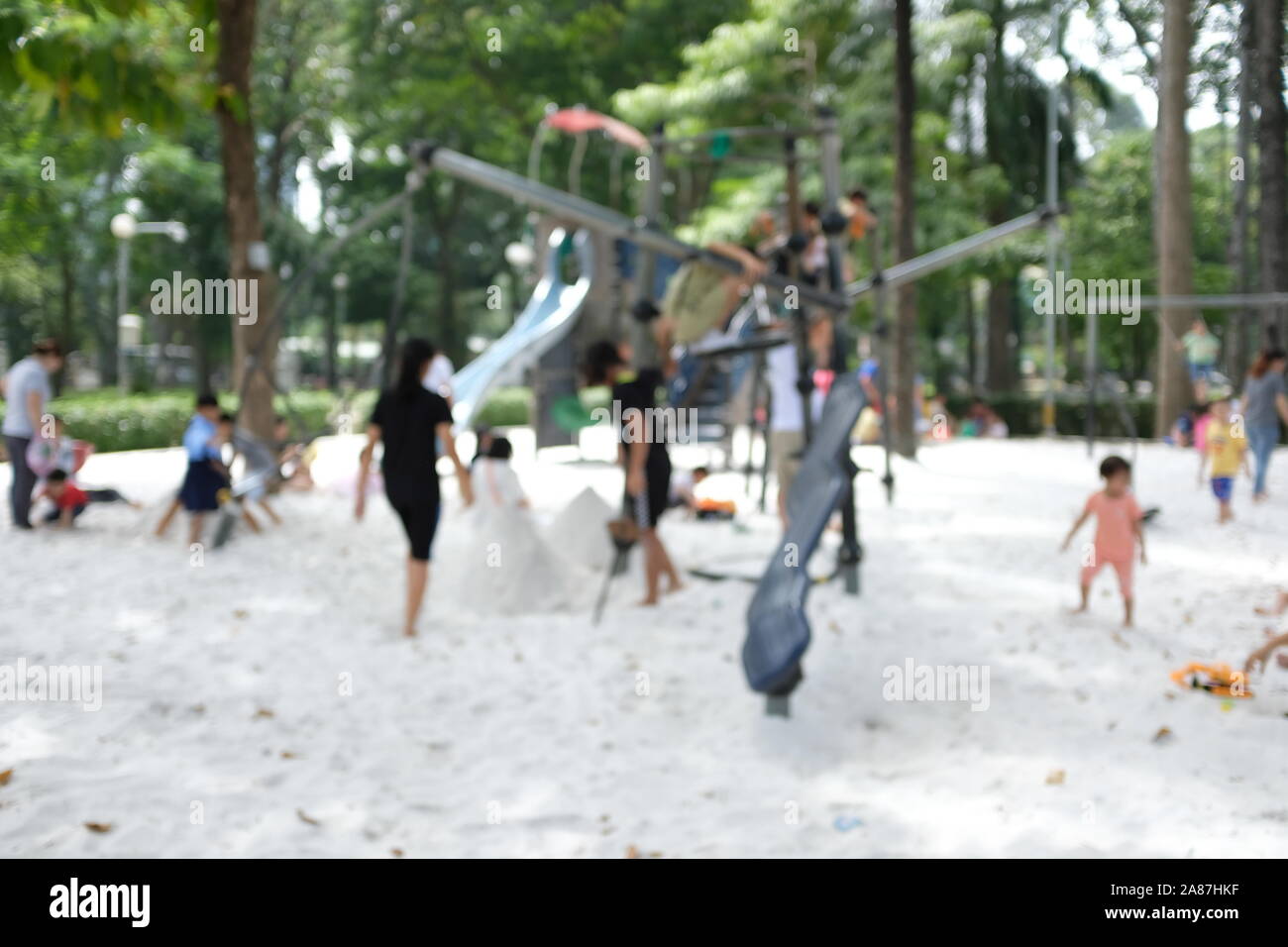 Ho Chi Minh City, Vietnam October 25, 2017 Blur image of Children