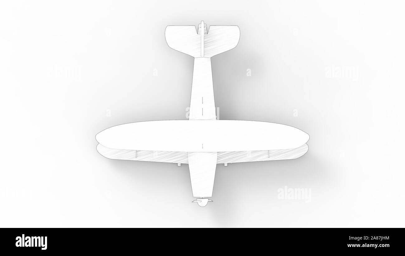 3d rendering of a bi plane isolated in white background Stock Photo - Alamy