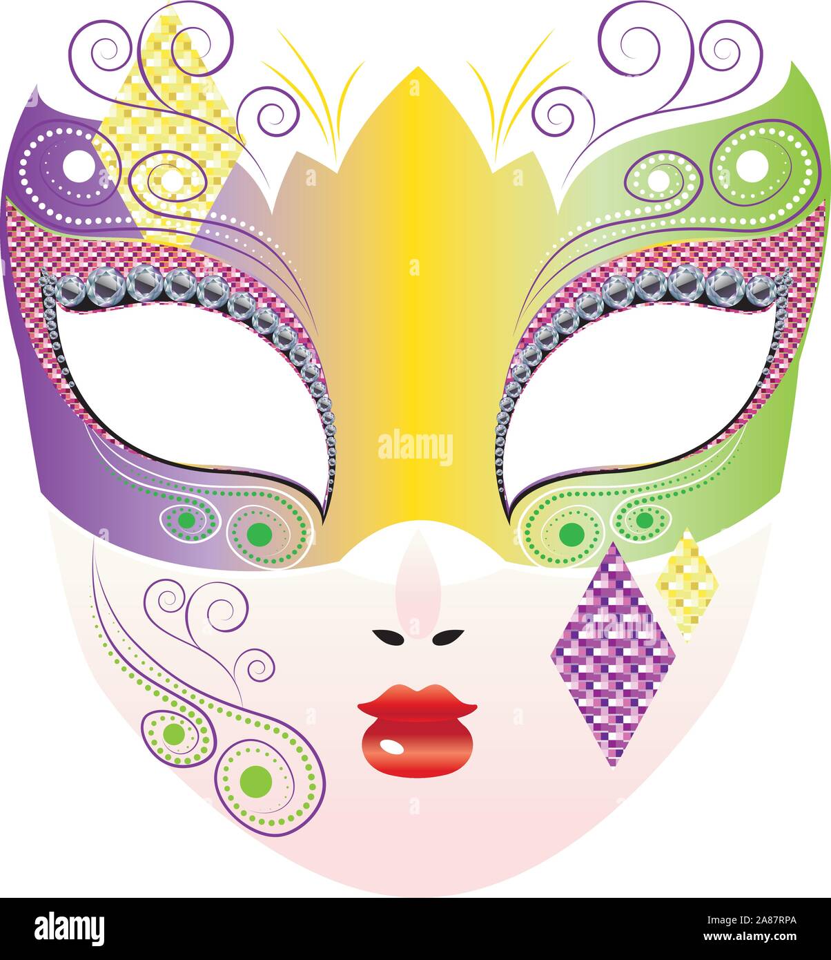 Fashion decorative carnival face mask illustration, masquerade mask design  Stock Vector Image & Art - Alamy