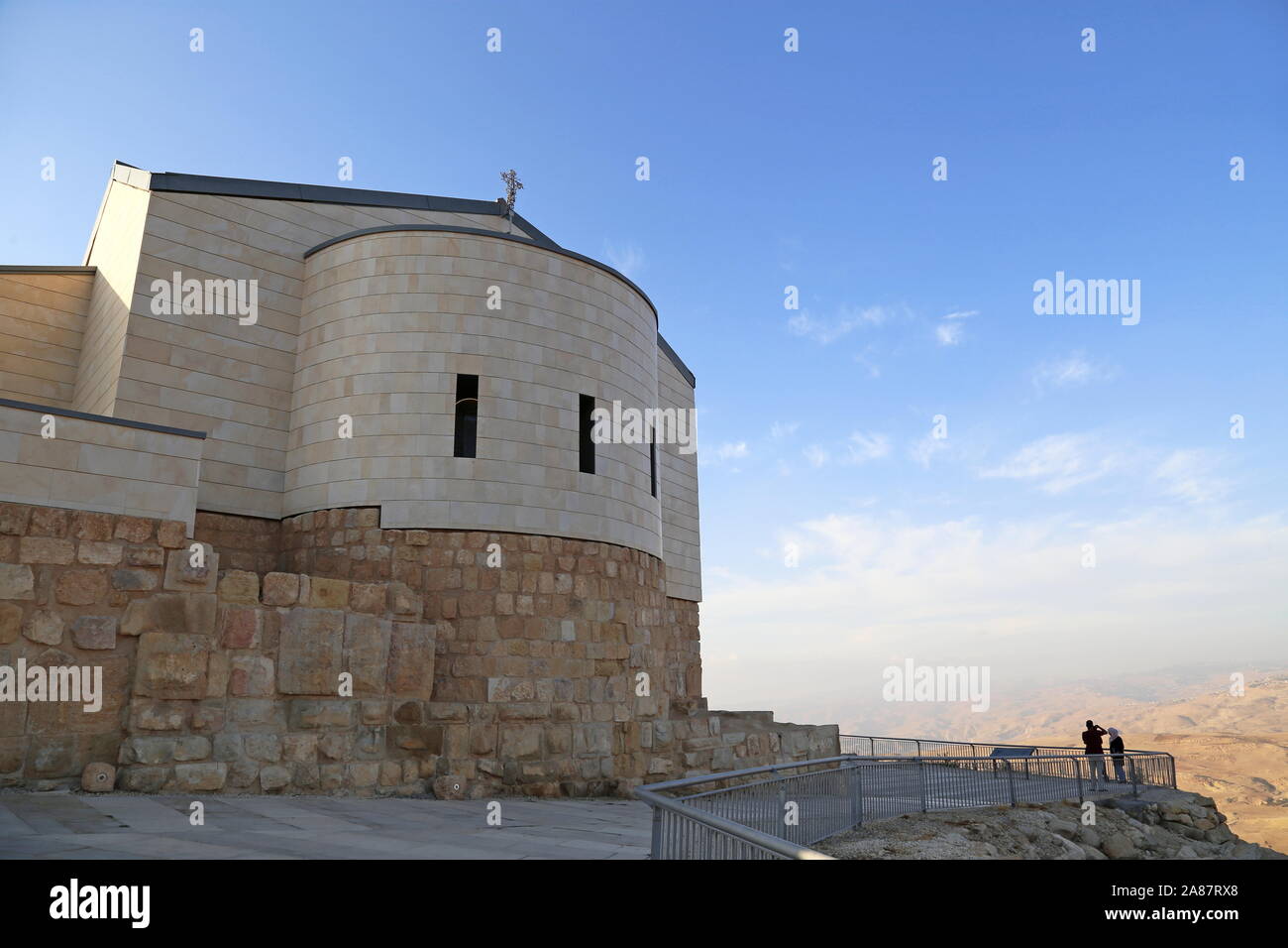 Basilica of Moses, Mount Nebo, Madaba Governorate, Jordan, Middle East Stock Photo