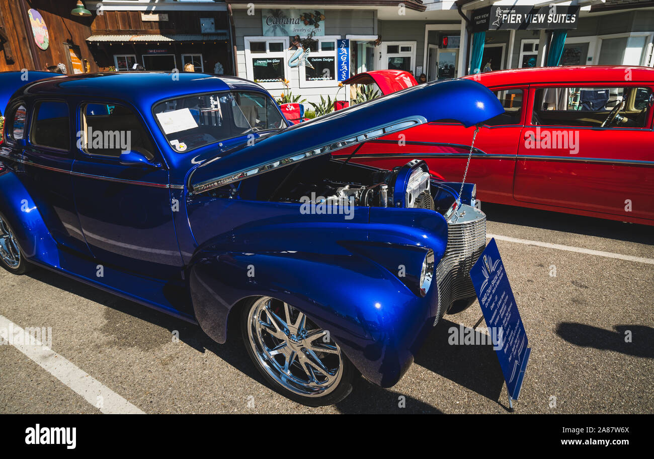 Cayucos car show. Classic Car Show, an annual tradition in downtown