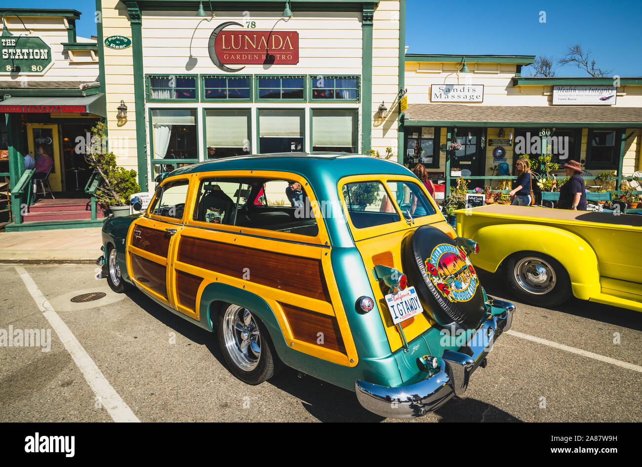 Cayucos car show. Classic Car Show, an annual tradition in downtown